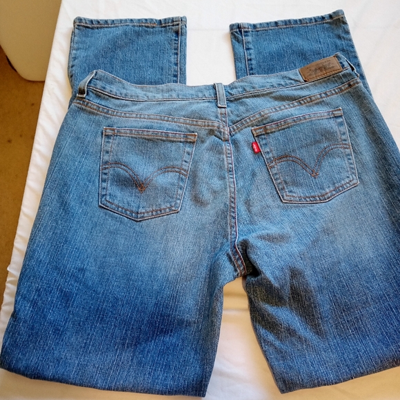Levis Vintage Strauss Women's Straight leg Denim jeans 505 blue 12 M - Picture 7 of 7